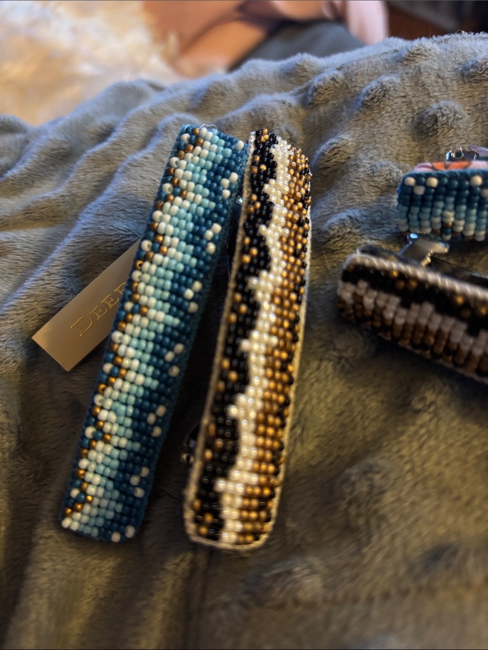 Set of Deepa Gurnani beaded barrettes - Picture 6 of 6